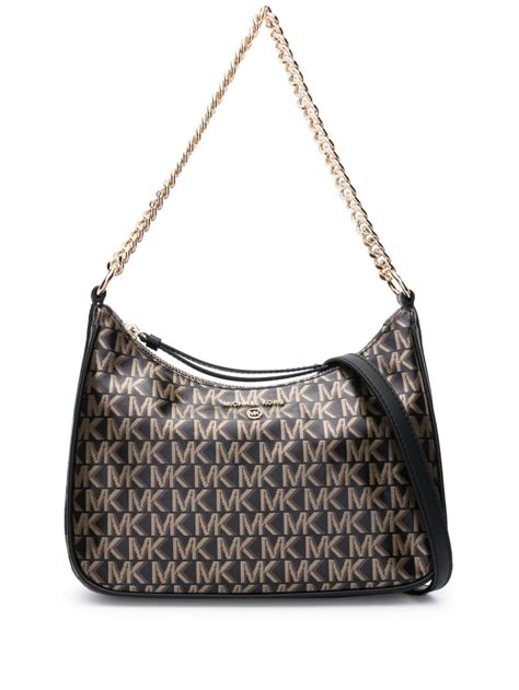 monogram print shoulder bag.